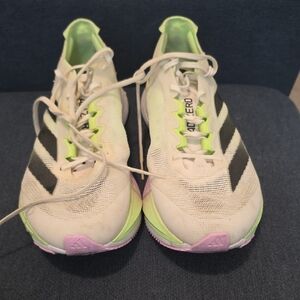 Adidas Women's Cream and Lime Athletic Shoes